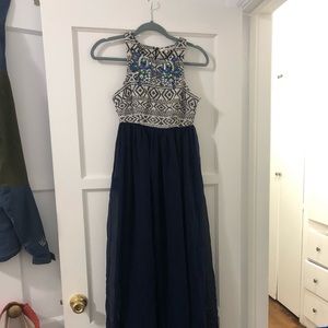 Tularosa xs maxi dress chiffon jewels